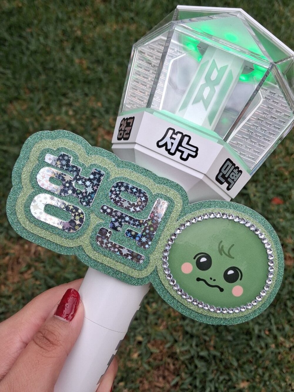 HYUNGWON MONSTA X Lightstick Sign Mondoongie Decoration Name Banner NEW Handmade